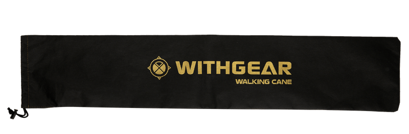 WITHGEAR Mobility Aids Black Adaptable Walking Cane [Duralumin 7001]
