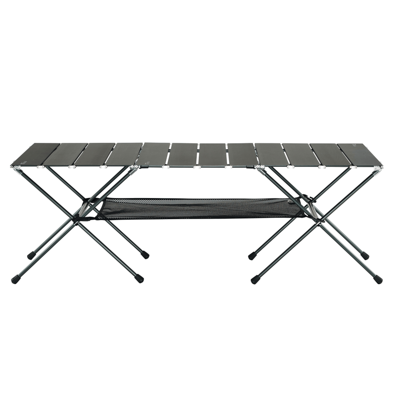 WITHGEAR Outdoor Gear Black Integrated Folding Table (2 Units + 1 Connecting Parts Set)