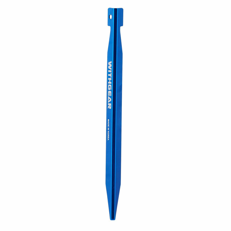 WITHGEAR Outdoor Gear Blue V Pegs Blue 7.5 inches (19cm) [Duralumin 7075 T6]