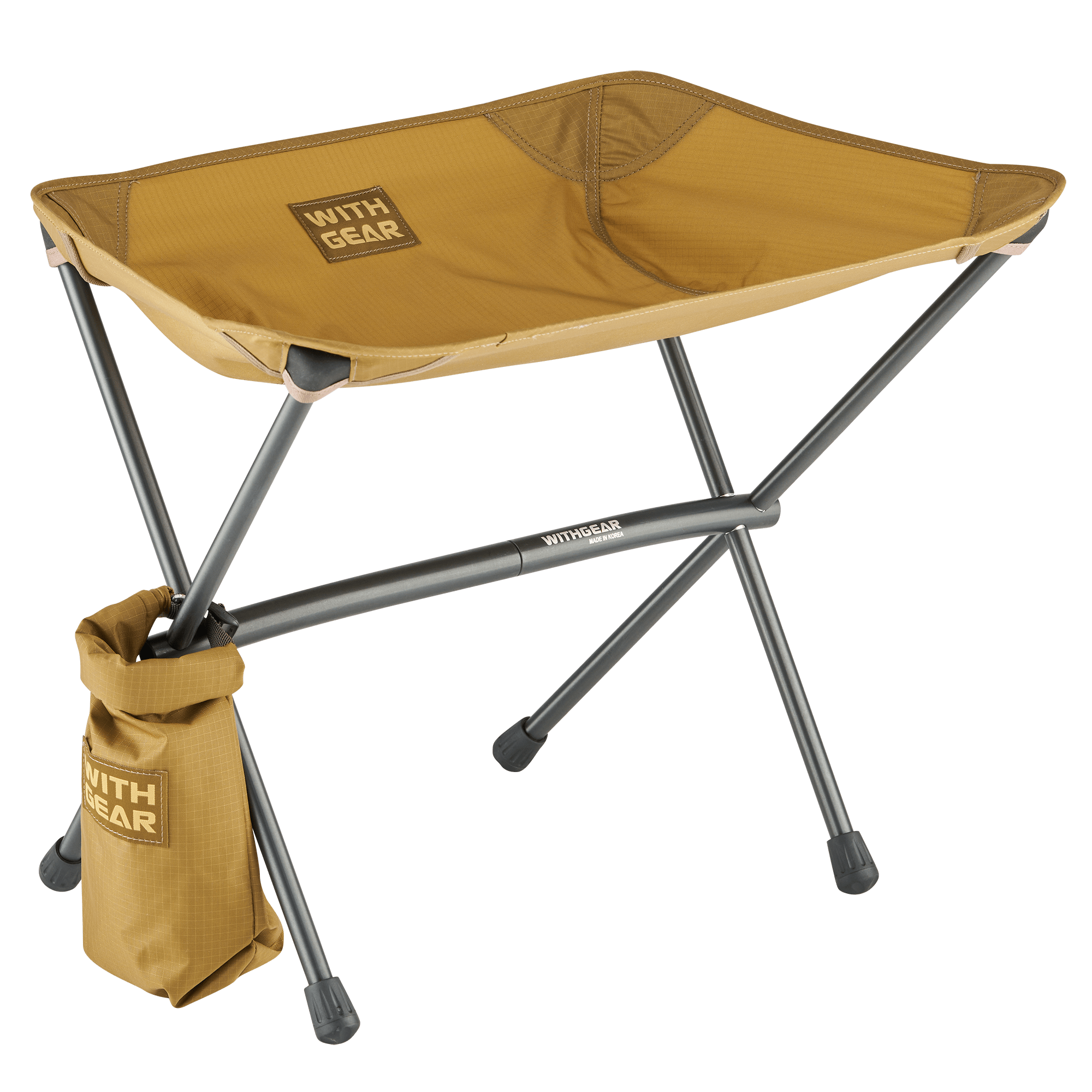 Field Stool Brown [Dularumin 7001] 3 Month Warranty WITHGEAR Inc.