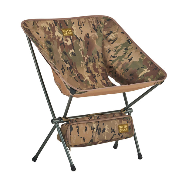 WITHGEAR Outdoor Gear MultiCam Chair Crater 2 MilitaryCamo ultralight folding Wide Chair
