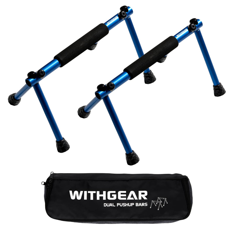 WITHGEAR Exercise Gear Blue HAWK PushUp Bars